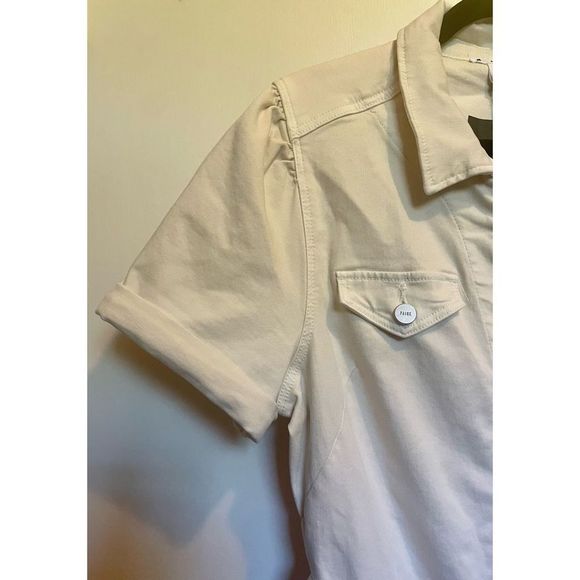 PAIGE Anessa Puff Sleeve Jumpsuit in Quartz Sand NWT size 10 - Picture 7 of 16